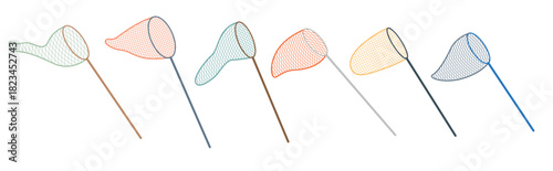  vector butterfly net collection