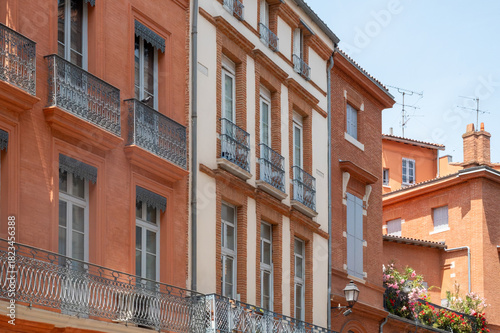 Views of Toulouse, city in southern France, Haute-Garonne department, Occitania region, centre of European aerospace industry with pink red bricks houses, travel destination