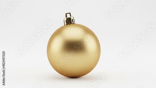 golden christmas ball on white background