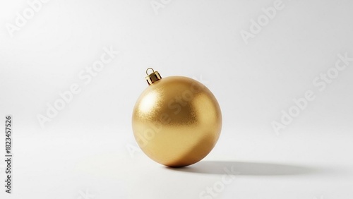 golden christmas ball on white background