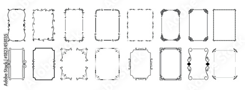 vintage calligraphic frames ornate calligraph frame retro