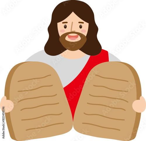 십계명 돌판을 들고 있는 예수님