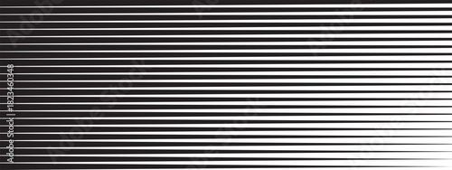 Geometric horizontal stripe halftone pattern. Abstract transition bg with parallel stripes.