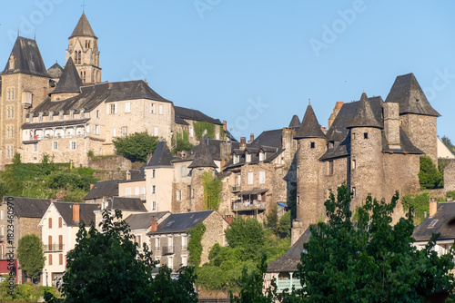 Fototapeta Naklejka Na Ścianę i Meble -  Walking in Uzerche, historical fortified royal patronage medieval town in Correse department, Nouvelle-Aquitaine, France, old houses and narrow streets