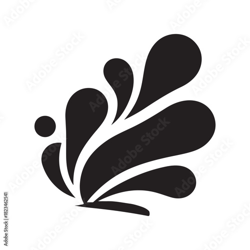 organic shapes digital print vector silhouette clip art logo design illustration. abstract organic icon collection