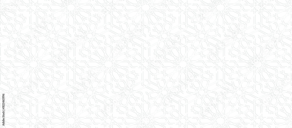 Fototapeta premium white ornament islamic pattern background