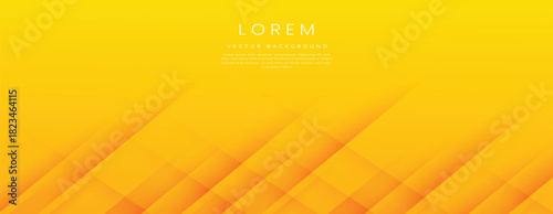 Yellow and orange gradient background with dynamic diagonal stripe lines and shadow.