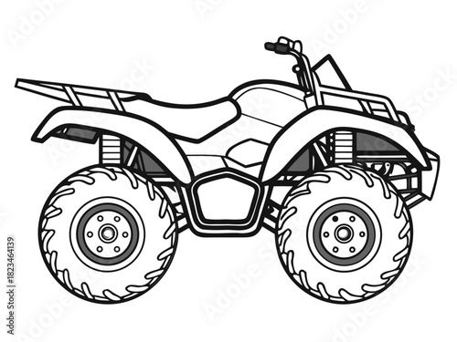 Vector illustration of ATV quad bike Modern icon style for apps, signage, and infographics