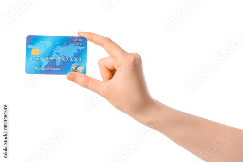 Female hand with credit car...