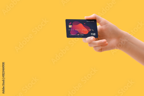 Female hand with credit car...