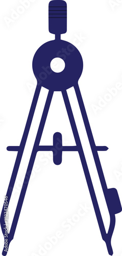 Technical Drawing Compass Icon for Geometry, Education, and Engineering Design