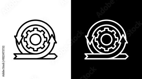 Agile With Icon Set Design