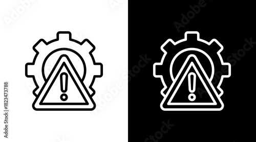 Warning With Icon Set Design