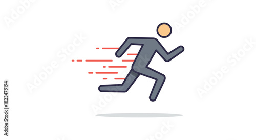 fast running an athlete in motion sprinting ahead demonstrating speed and agility on a white background ideal for sports and fitness ads