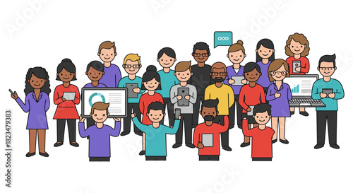 business teamwork diverse team sharing ideas with digital devices fostering collaboration in modern office ideal for corporate presentations