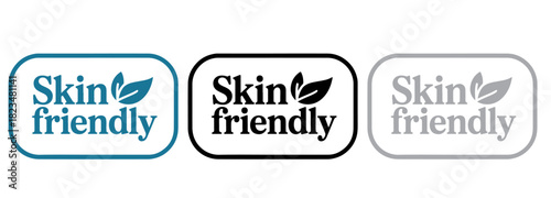 Skin Friendly badge set , Skin Friendly logo set, Skin Friendly seal