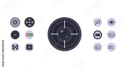 drone control interface showing camera battery compass for unmanned aerial vehicle systems  user interface perfect for tech websites.