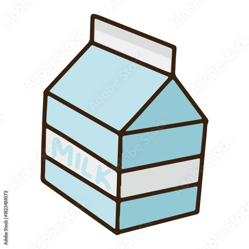 colored icon of a carton of cow's milk