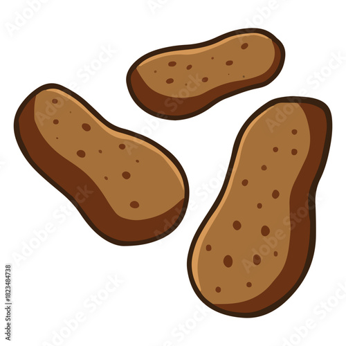 raw potato colored icon