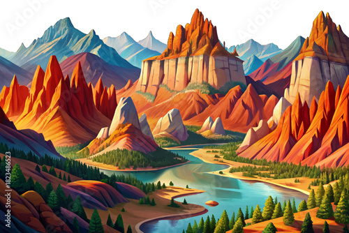 Uinta Mountains Utah Tall ridges with spruce forests, alpine lakes, red rock patches and crisp mountain air