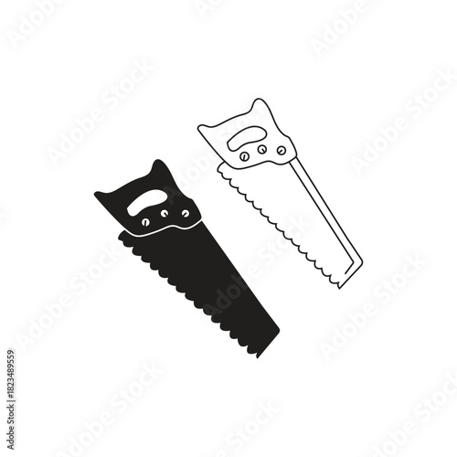 Hand saw icon vector illustration
