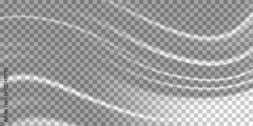 Abstract transparent wave lines smooth flowing dynamic pattern vector design element for backgrounds and modern projects EPS vector