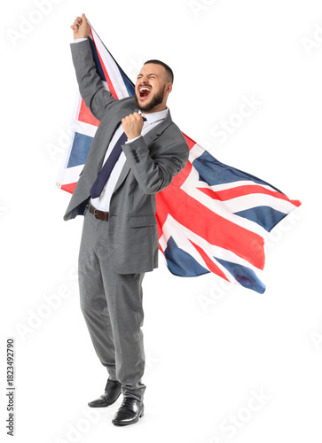 Young happy businessman wit...