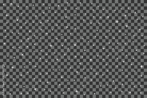 Sparkling glitter particles on transparent background a vector illustration for festive designs perfect for adding a touch of magic to your projects EPS vector