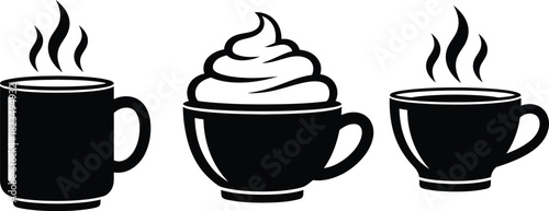 Black and white car accident icons set with various scenarios