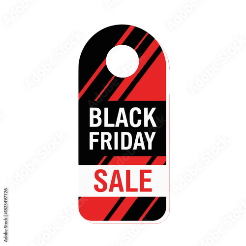 Black Friday door hanger shouts savings during promotional event season for retail businesses