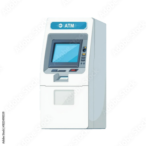 Modern ATM Terminal Illustration