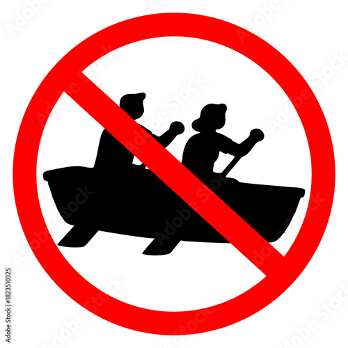 rowing boat symbol prohibited