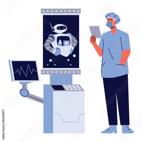 Robotic Surgery a surgeon utilizing robotic technology to reduce risks and improve surgical outcomes in complex oper