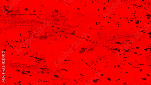 荒々しく激しい掠れ・擦り傷・剥がれ・汚れ、経年劣化や使い込んだようなイメージのグランジ風背景・テクスチャー向け画像素材　8K UHDサイズ　赤／レッド