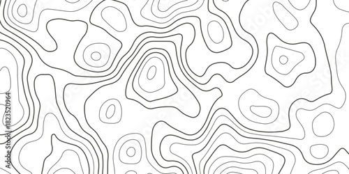 Topographic map background with geographic grid for hiking and mountain sport. luxury topographic wavy pattern and geographic grid map design. paper texture Imitation of a geographical map shades.