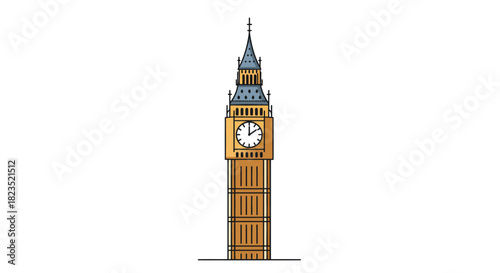 big ben illustration iconic london landmark showcasing architecture history and travel appeal in detailed design for tourism promotions and travel blogs