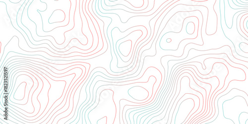 Topographic map background with geographic grid for hiking and mountain sport. luxury topographic wavy pattern and geographic grid map design. paper texture Imitation of a geographical map shades.