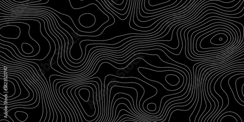 Topographic map background with geographic grid for hiking and mountain sport. luxury topographic wavy pattern and geographic grid map design. paper texture Imitation of a geographical map shades.