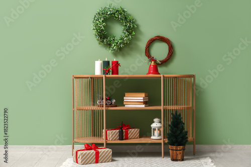 Shelving unit with burning ...