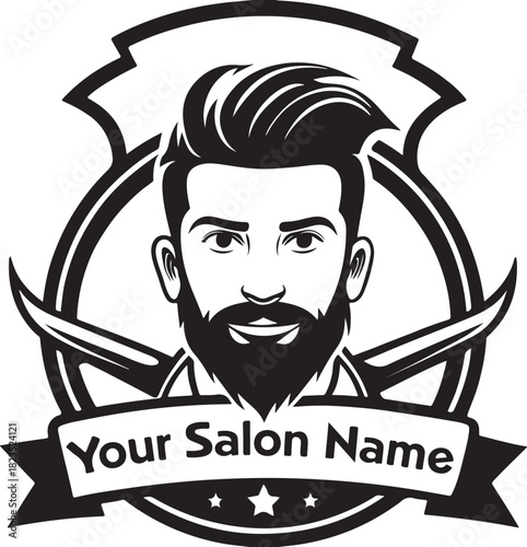 Retro cartoon illustration of a vintage worker man's face with a hat and hand-drawn vector art style sign