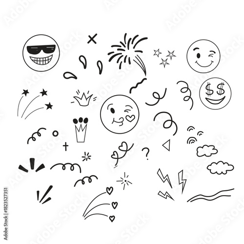 Instantly inject energy and personality into your project with this massive collection of modern, playful hand-drawn doodle elements! This all-in-one set features arrows, motion lines, speech bubbles,