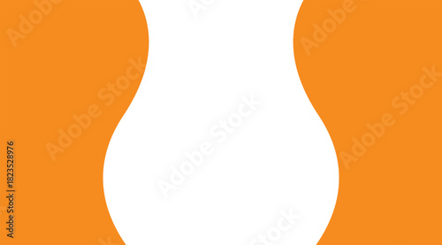 Rubin's Vase Optical Illusion with Orange Profiles