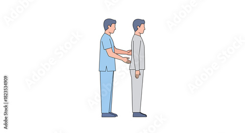 Medical Professional Examining Patients Back for Spinal Alignment.