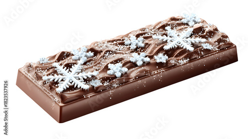 Chocolate Bar with Snowflakes