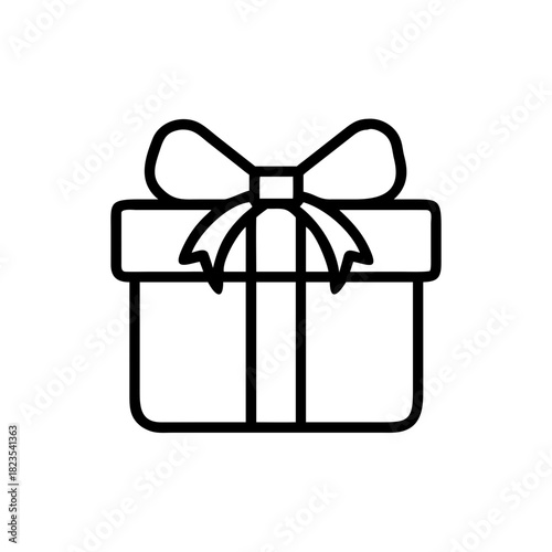 Wrapped Present Line Art A Classic Icon for Celebrations, Gifts, and Special Occasions