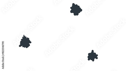 Several large, pimply spots flicker across the screen.