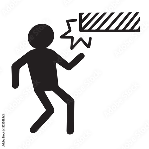 black head warning icon