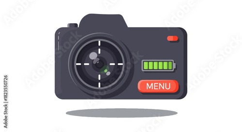 camera illustration digital camera capturing memories modern design ideal for photography blogs and tutorials representing visual storytelling creativity