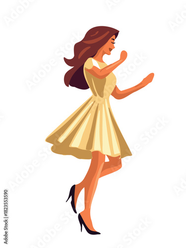 female dancer performing graceful dance movements