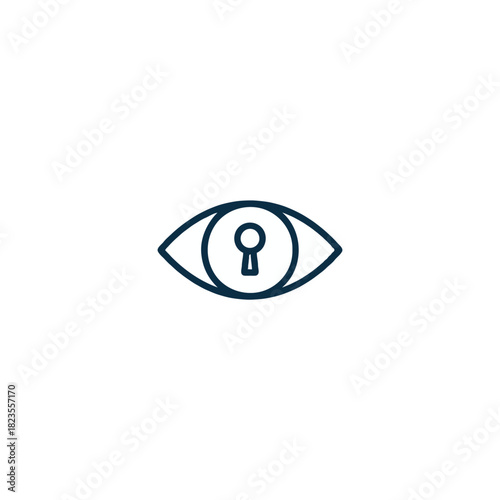Unlocking vision the keyhole within the eye representing insight security and personal discovery